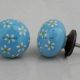 Turquose Yellow Flower Knob (1)